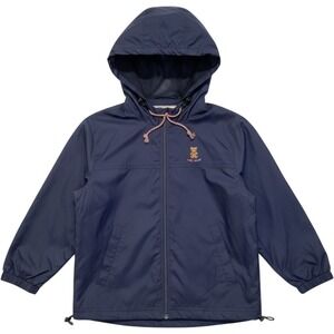 Miki House Navy Blue Hooded Windbreaker Jacket Bear Logo Kids 3T-4T Japan Brand